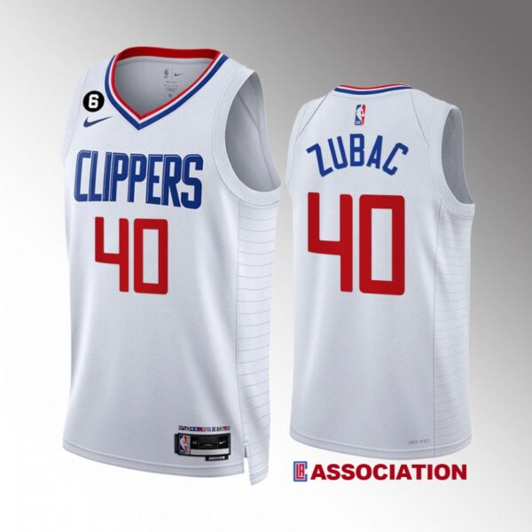 LA Clippers Ivica Zubac 2022-23 Association Edition White #40 Jersey Swingman