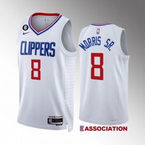 LA Clippers Marcus Morris Sr. 2022-23 Association Edition White #8 Jersey Swingman