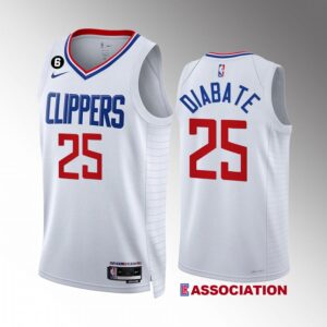 LA Clippers Moussa Diabate 2022-23 Association Edition White #25 Jersey Swingman