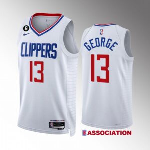 LA Clippers Paul George 2022-23 Association Edition White #13 Jersey Swingman