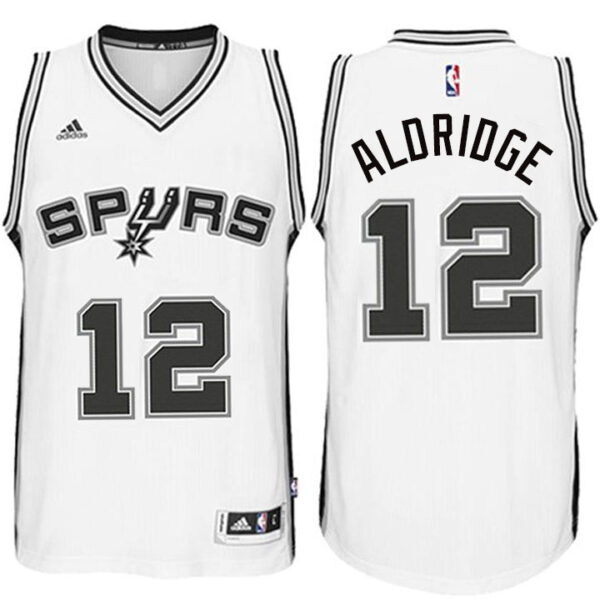 LaMarcus Aldridge San Antonio Spurs #12 2014-15 New Swingman Home White Jersey