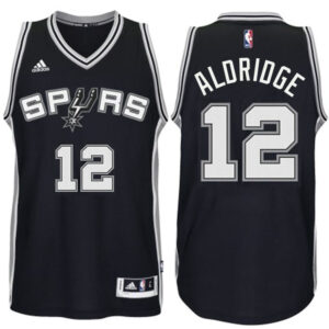 LaMarcus Aldridge San Antonio Spurs #12 2014-15 New Swingman Road Black Jersey