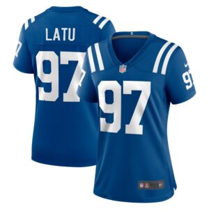 Laiatu Latu Indianapolis Colts Women Game Jersey - Royal