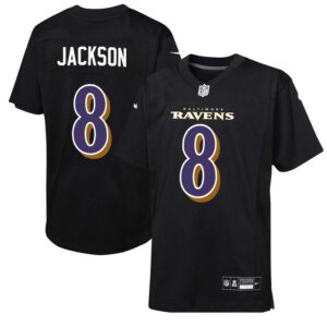 Lamar Jackson Baltimore Ravens Youth Fashion Game Jersey - Black