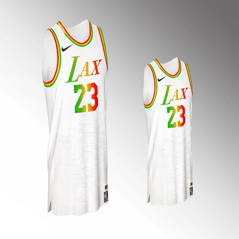 LeBron James #23 Concept Series Los Angeles Lakers 2023-24 City Edition Jersey - White