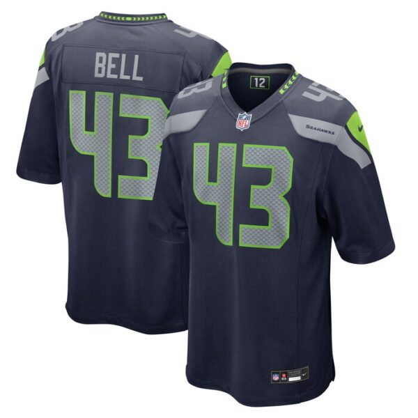 Levi Bell Seattle Seahawks Team Game Jersey - College Navy