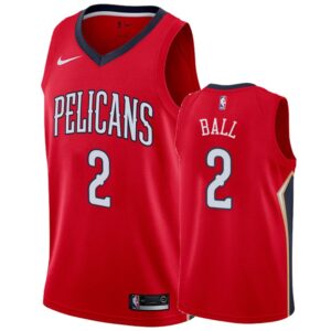 Lonzo Ball New Orleans Pelicans #2 2019-20 Statement Men's Jersey - Red