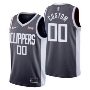 Los Angeles Clippers NO. 00 Custom Earned Edition Gray Jersey