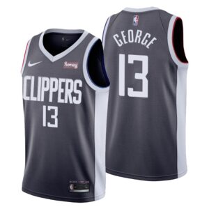 Los Angeles Clippers NO. 13 Paul George Earned Edition Gray Jersey