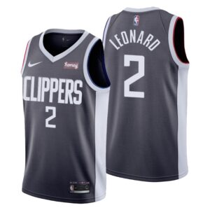 Los Angeles Clippers NO. 2 Kawhi Leonard Earned Edition Gray Jersey