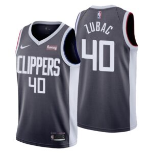 Los Angeles Clippers NO. 40 Ivica Zubac Earned Edition Gray Jersey