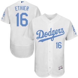 Los Angeles Dodgers #16 Andre Ethier White Flexbase Collection 2016 Father's Day Stitched MLB Jersey