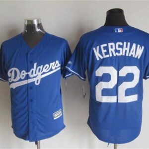 Los Angeles Dodgers #22 Clayton Kershaw Blue Cool Base Stitched MLB Jersey