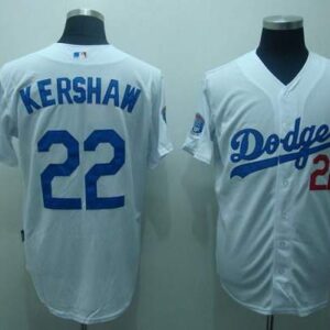 Los Angeles Dodgers #22 Clayton Kershaw Stitched White MLB Jersey