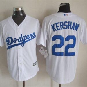 Los Angeles Dodgers #22 Clayton Kershaw White Cool Base Stitched MLB Jersey