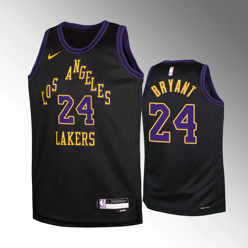 Los Angeles Lakers #24 Kobe Bryant 2023-24 City Edition Swingman Black Jersey