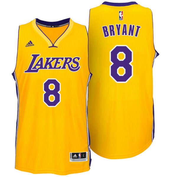 Los Angeles Lakers #8 Kobe Bryant Modern Home Yellow Jersey