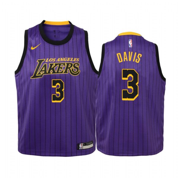 Los Angeles Lakers Anthony Davis #3 City Youth Jersey