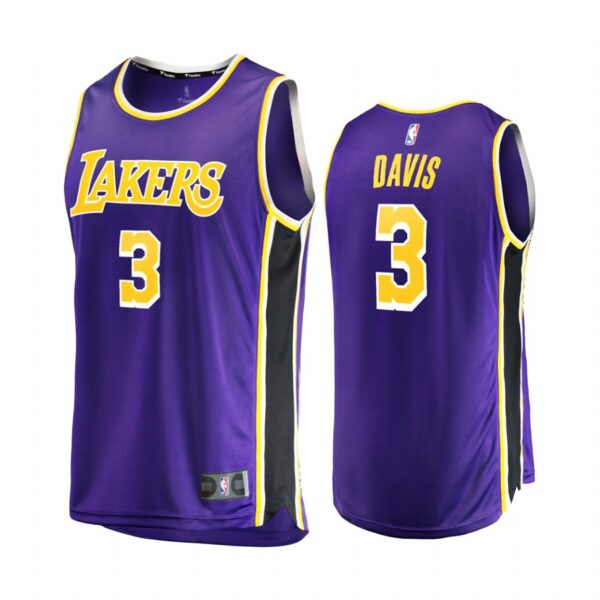 Los Angeles Lakers Anthony Davis Purple Statement Replica Jersey