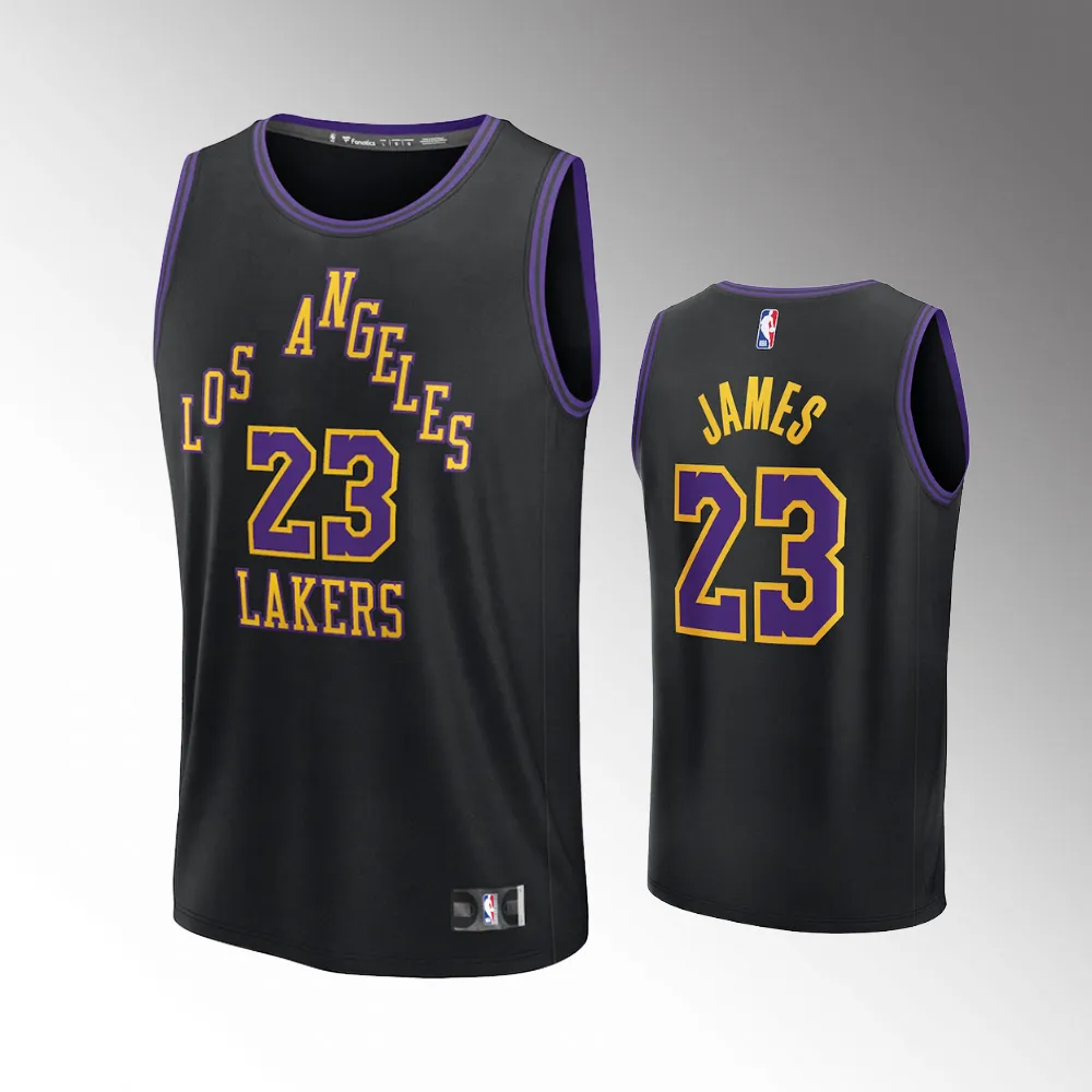 Los Angeles Lakers City Edition Black 2023-24 Youth #23 LeBron James Jersey