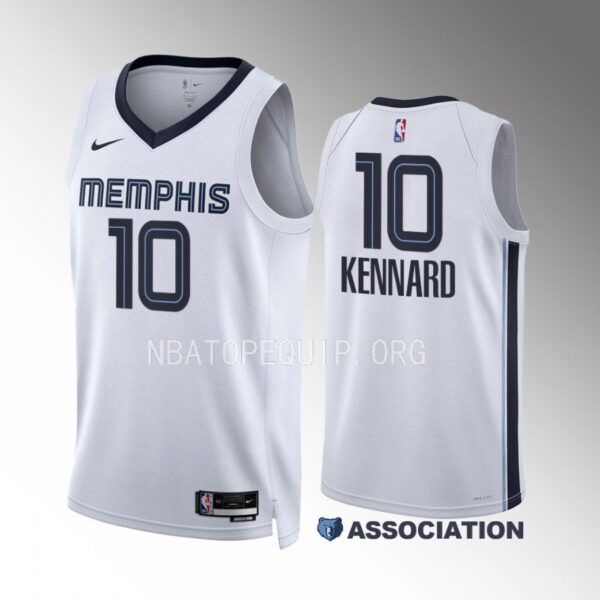 Luke Kennard 2022-23 Memphis Grizzlies White #10 Association Edition Jersey Swingman