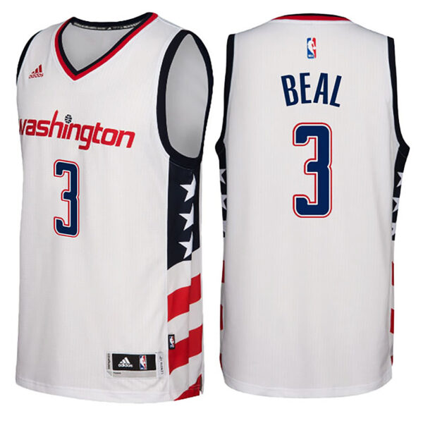 Male 2016-17 Season Washington Wizards #3 Star & Stripes White Alternate New Swingman Jersey-Bradley Beal Jersey