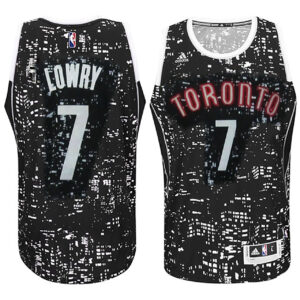 Male Toronto Raptors #7 Kyle Lowry City Lights Black Swingman Jersey