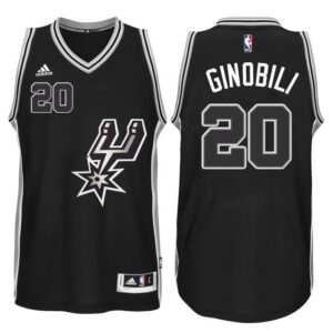 Manu Ginobili San Antonio Spurs #20 2015-16 New Swingman Black Signature Spur Jersey