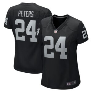 Marcus Peters Las Vegas Raiders Women Team Game Jersey - Black