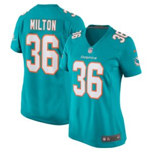 Mark Milton Miami Dolphins Women Game Jersey - Aqua