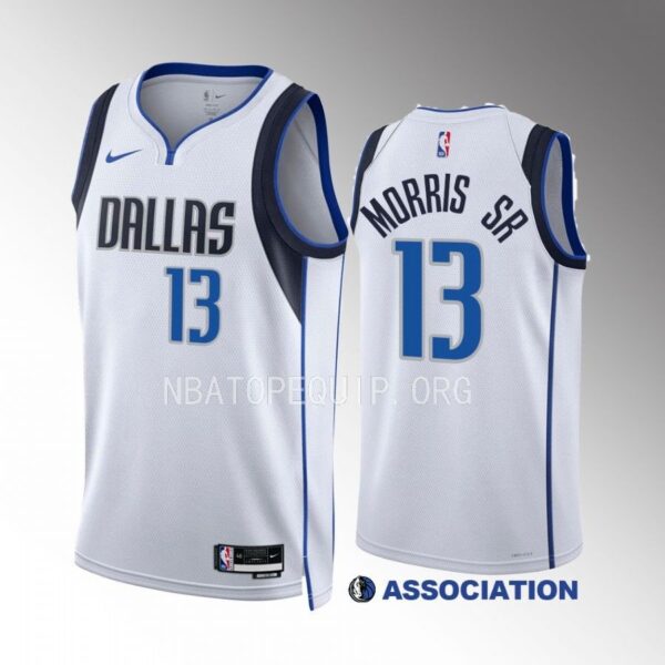 Markieff Morris Dallas Mavericks #13 White Jersey Association Edition Swingman