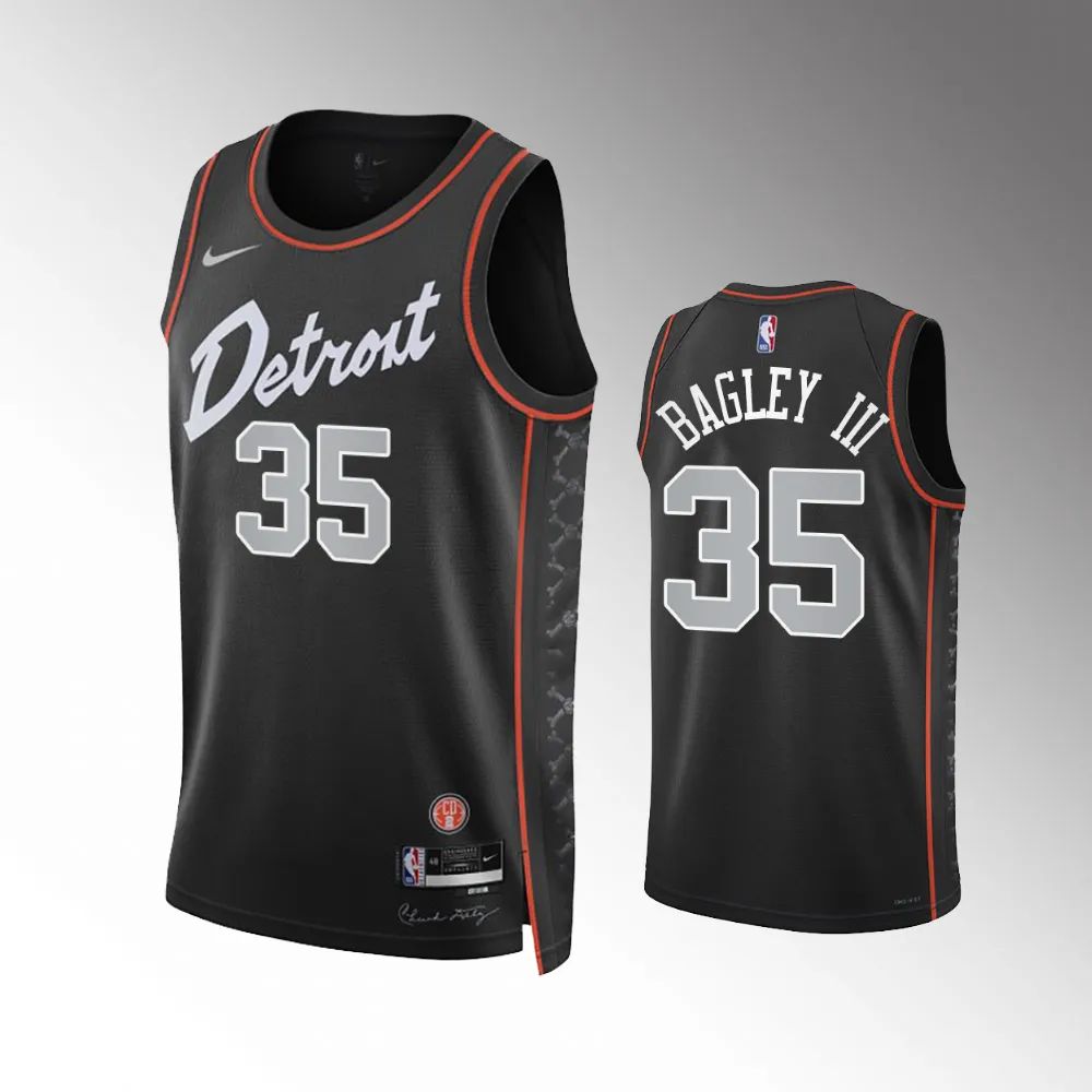 Marvin Bagley III #35 Swingman Detroit Pistons 2023-24 City Edition Jersey - Black