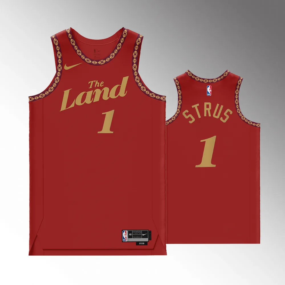 Max Strus #1 Swingman Cleveland Cavaliers 2023-24 City Edition Jersey - Red