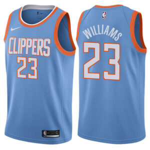 Men 2017-18 Los Angeles Clippers #23 Lou Williams City Edition Blue Swingman Jersey