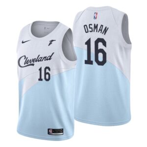 Men 2018-19 Cleveland Cavaliers #16 Cedi Osman Earned Blue Swingman Jersey