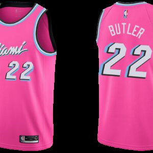 Men 2019-20 Miami Heat #22 Jimmy Butler Earned Pink Swingman Jersey