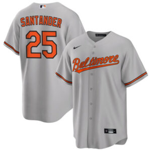 Men Baltimore Orioles #25 Anthony Santander Gray Cool Base Stitched Jersey