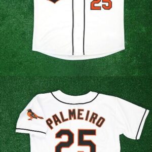 Men Baltimore Orioles #25 Rafael Palmeiro 1995 Home White Stitched Jersey