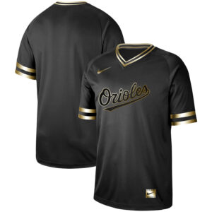 Men Baltimore Orioles Black Gold Stitched MLB Jersey