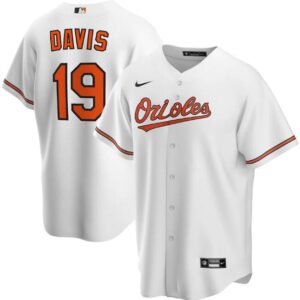 Men Baltimore Orioles White #19 Chris Davis Cool Base Stitched MLB Jersey