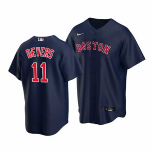 Men Boston Red Sox #11 Rafael Devers Navy Stitched Baseball Jersey