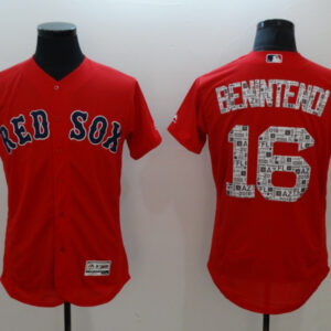 Men Boston Red Sox #16 Andrew Benintendi Red 2018 Spring Training Flexbase Stitched MLB Jersey