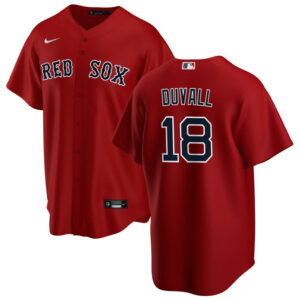 Men Boston Red Sox #18 Adam Duvall Red Cool Base Stitched Baseball Jersey