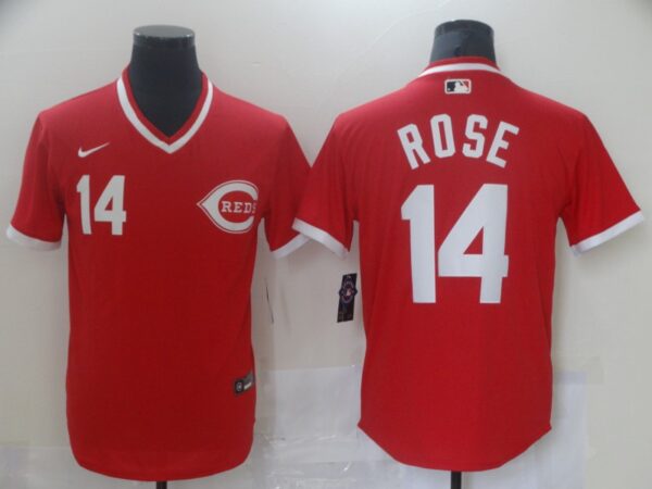 Men Cincinnati Reds #14 Pete Rose Red Cool Base Stitched MLB Jersey