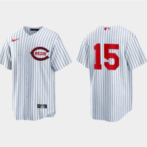 Men Cincinnati Reds #15 Nick Senzel White Field of Dreams Cool Base Stitched Baseball Jersey