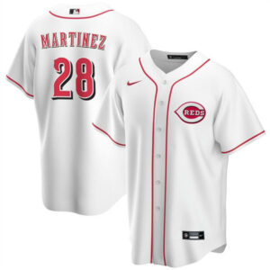 Men Cincinnati Reds #28 Nick Martinez White Cool Base Stitched Baseball Jersey