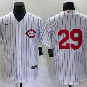 Men Cincinnati Reds #29 TJ Friedl White Field of Dreams Stitched Baseball Jersey