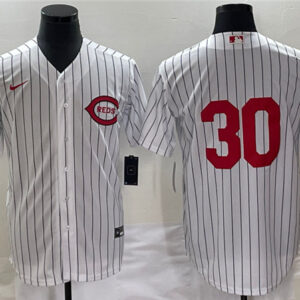 Men Cincinnati Reds #30 Will Benson White Field of Dreams Stitched Baseball Jersey