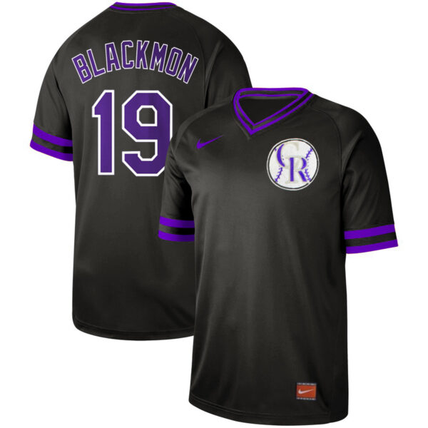 Men Colorado Rockies #19 Charlie Blackmon "Chuck Nazty" Black Cooperstown Collection Legend Stitched MLB Jersey