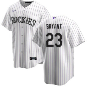 Men Colorado Rockies #23 Kris Bryant White Stitched Baseball Jersey